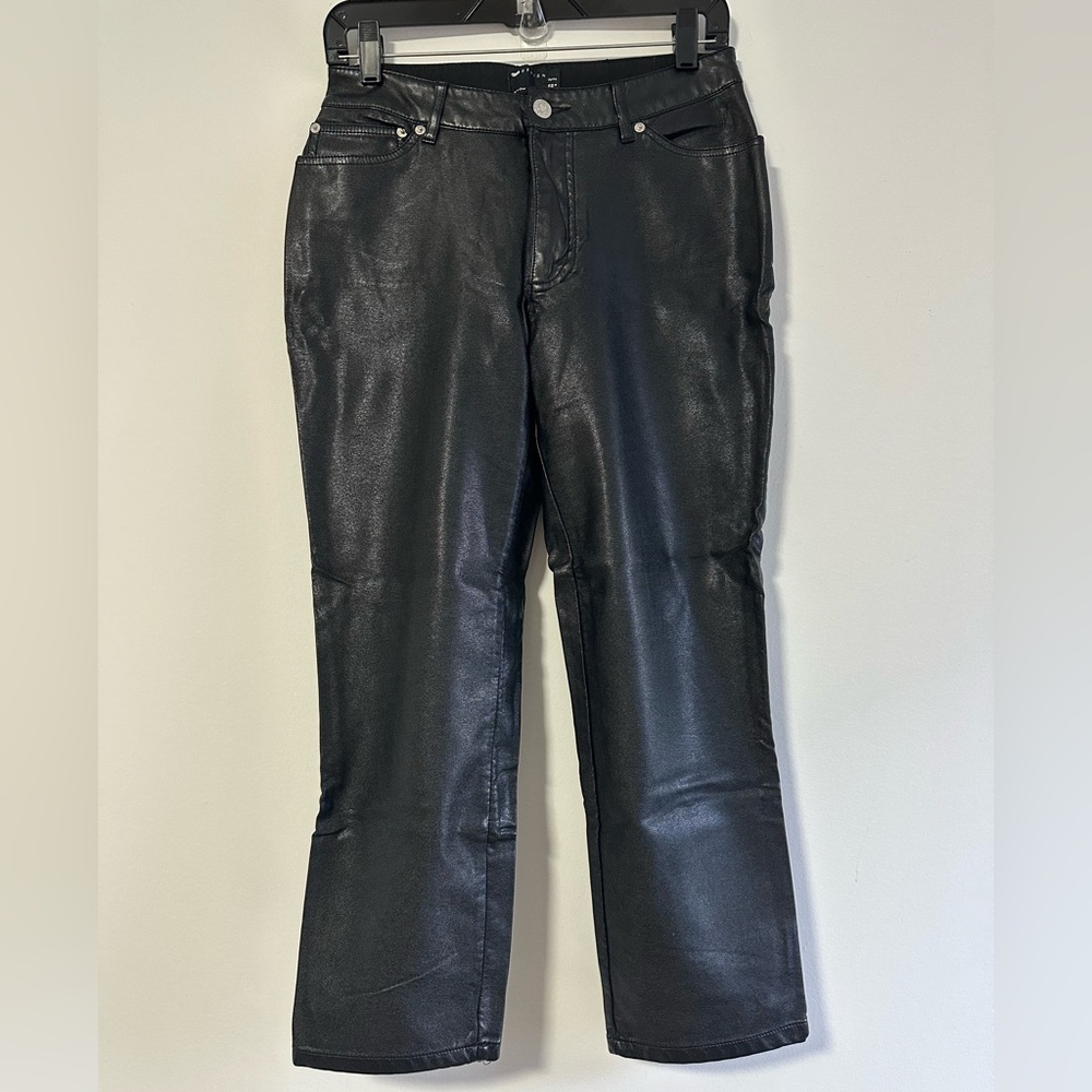ASOS Black Petite Women’s  faux Leather trousers size 6